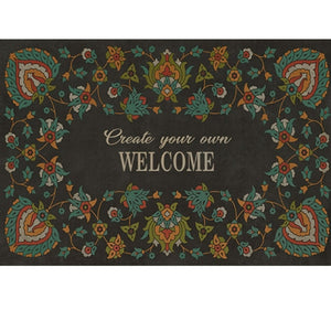 Arabic Floral Customized Transaction With Beauty Vinyl Mat
