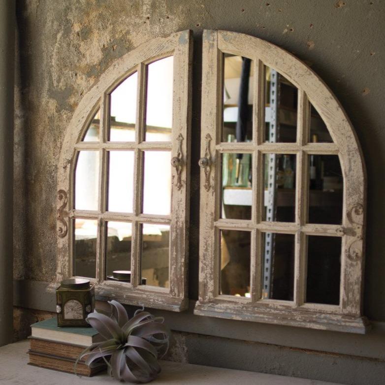 Arched Window Mirrors S/2
