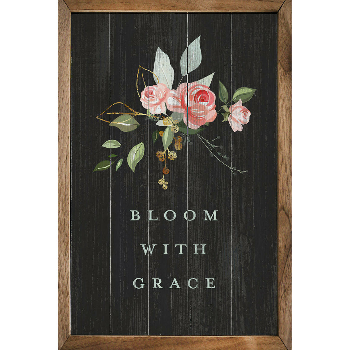 Bloom With Grace Wood Framed Print