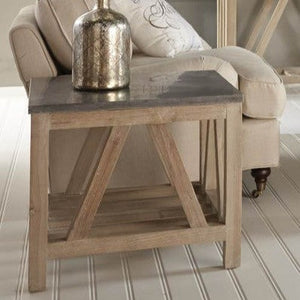 Blue Stone End Table
