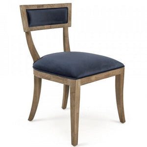 Blue Velvet Carvell Side Chair