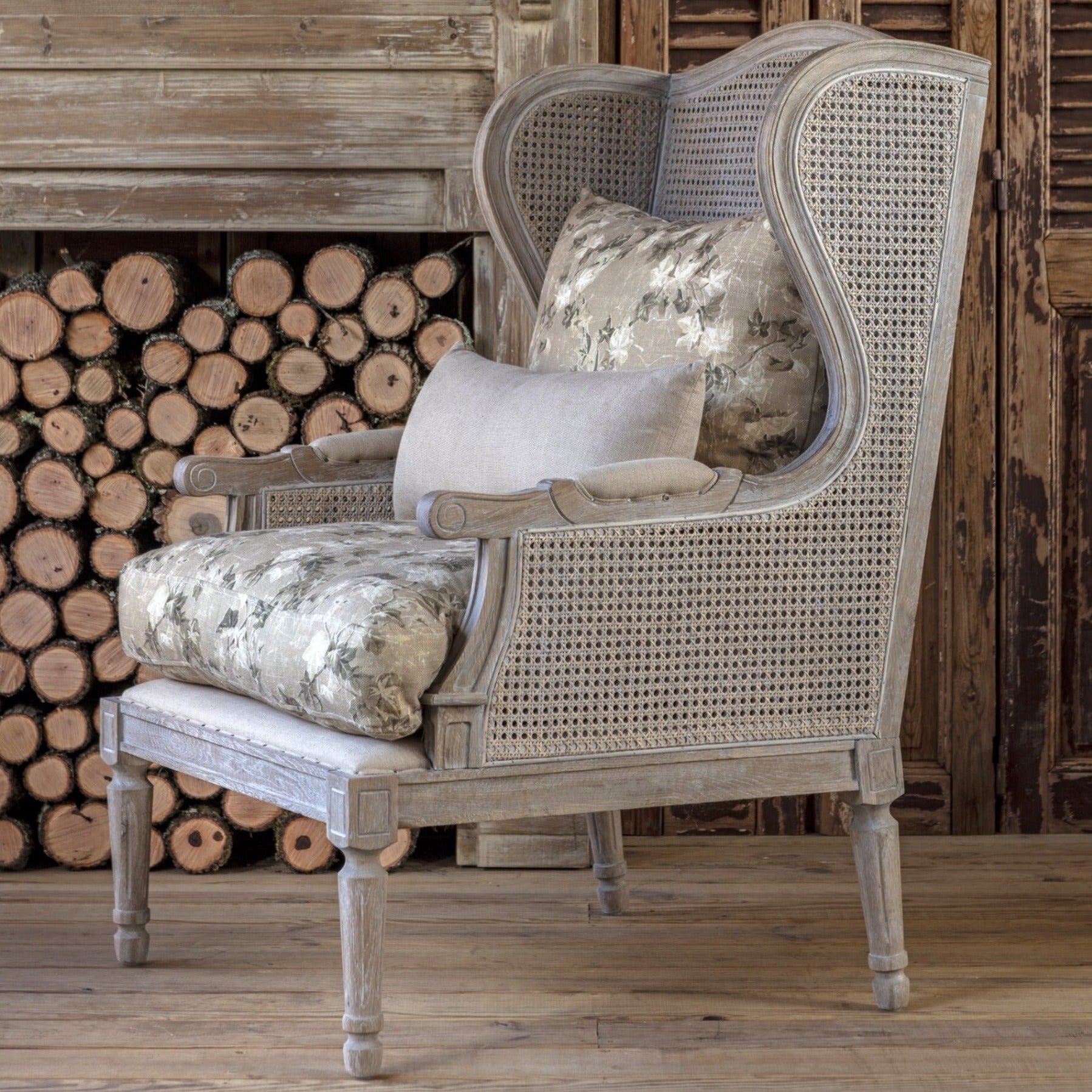 Cane Wingback Chair