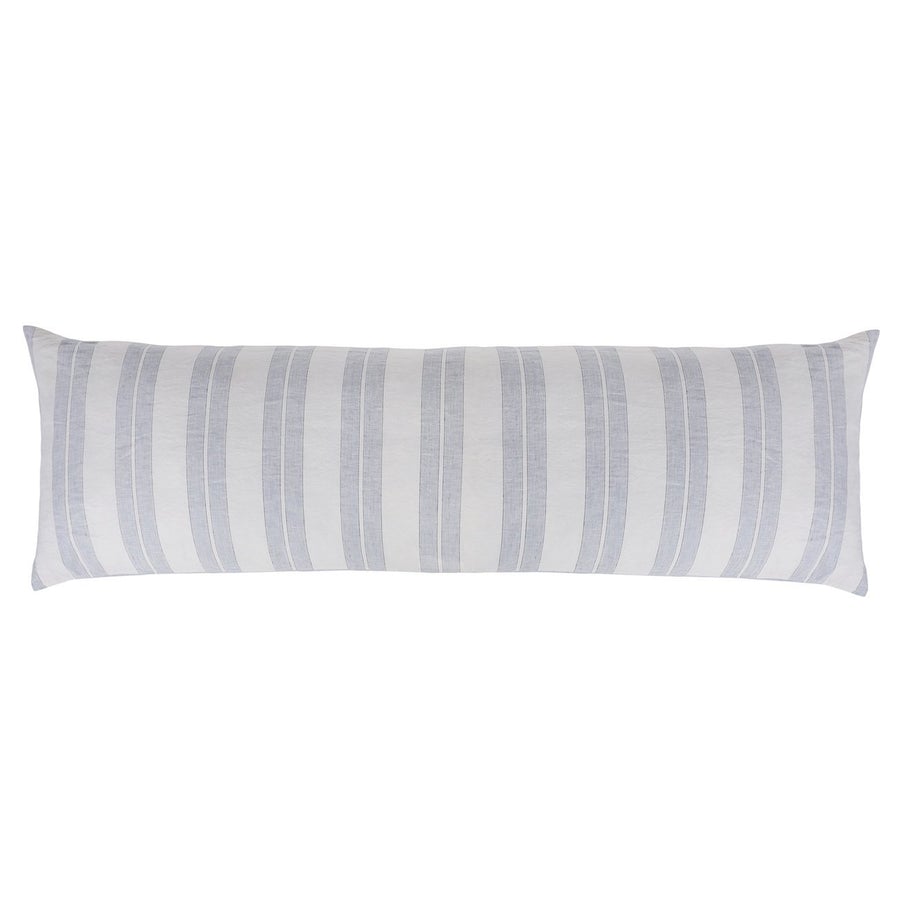 Carter Ivory/Denim Body Pillow by Pom at Home