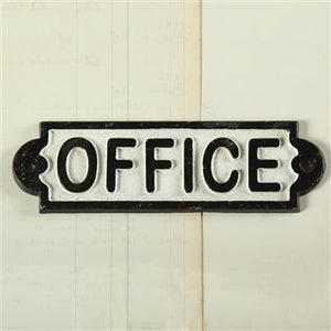 Cast Iron Office Sign