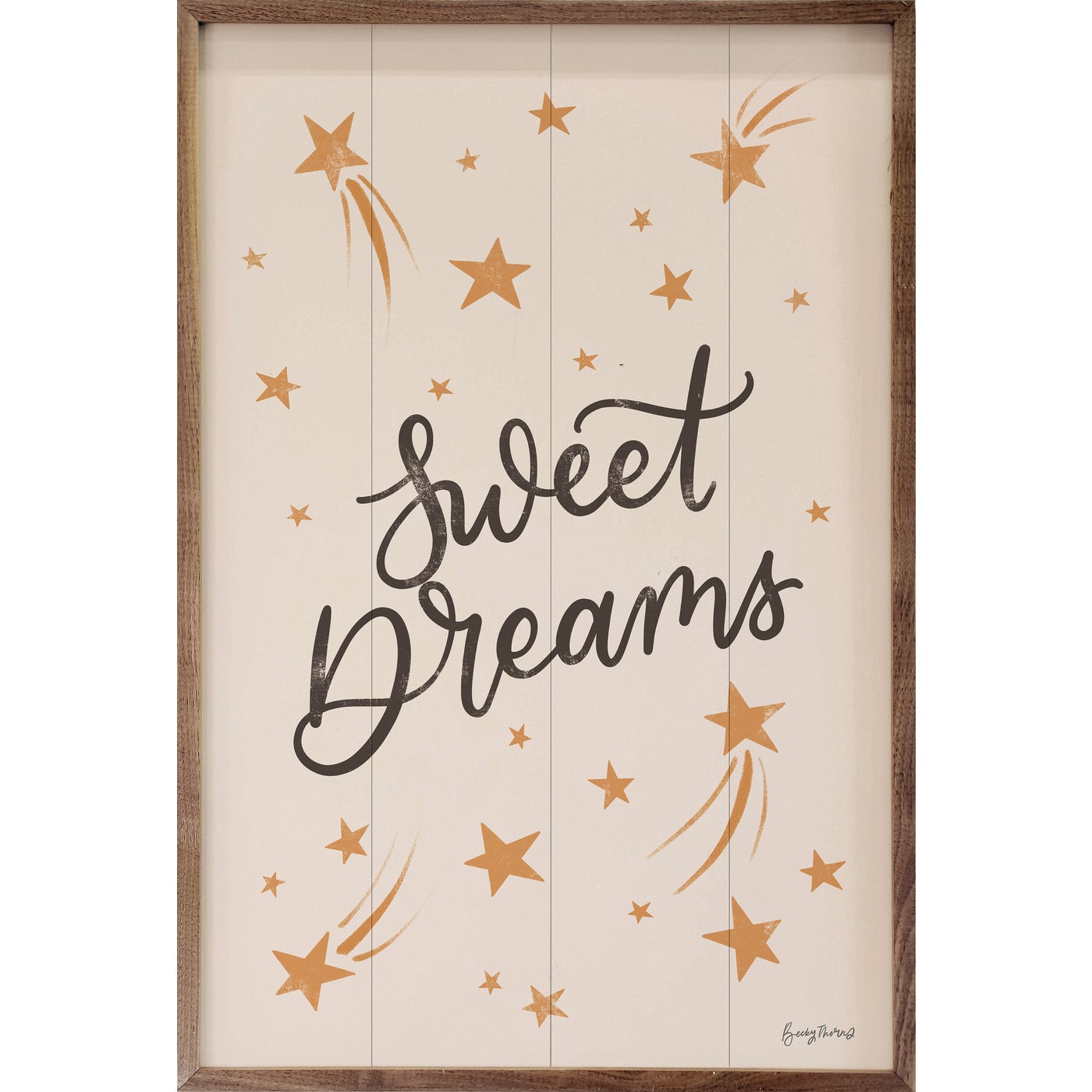 Celestial Boho Sweet Dreams Wood Framed Print