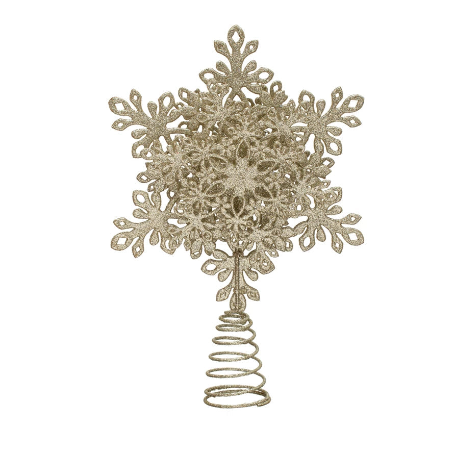 Champagne Snowflake Tree Topper