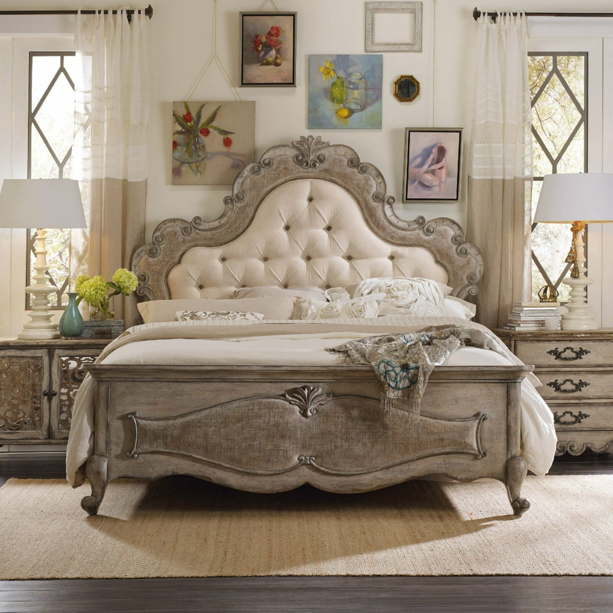 Chatelet King Upholstered Panel Bed
