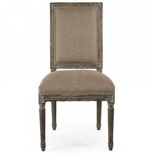 Copper Linen Louis Side Chair
