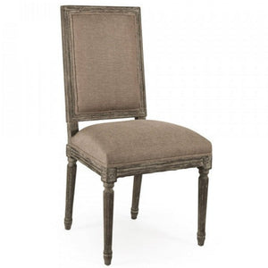 Copper Linen Louis Side Chair