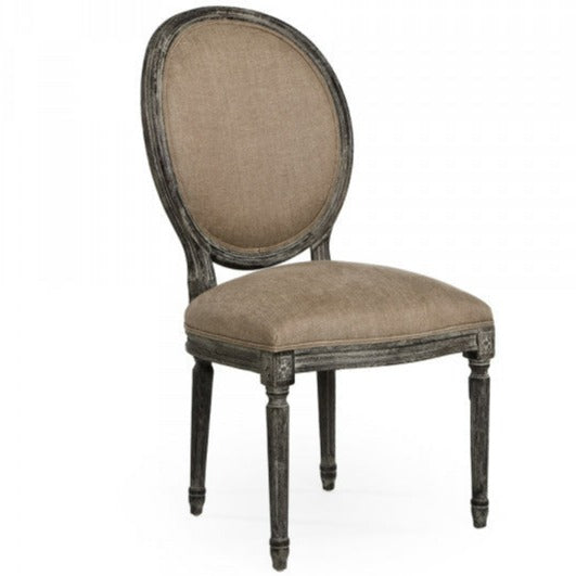 Copper Linen Medallion Side Chair