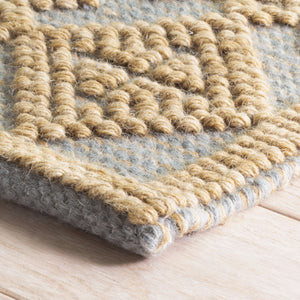 Dash & Albert Alpine Diamond Slate Woven Wool Rug