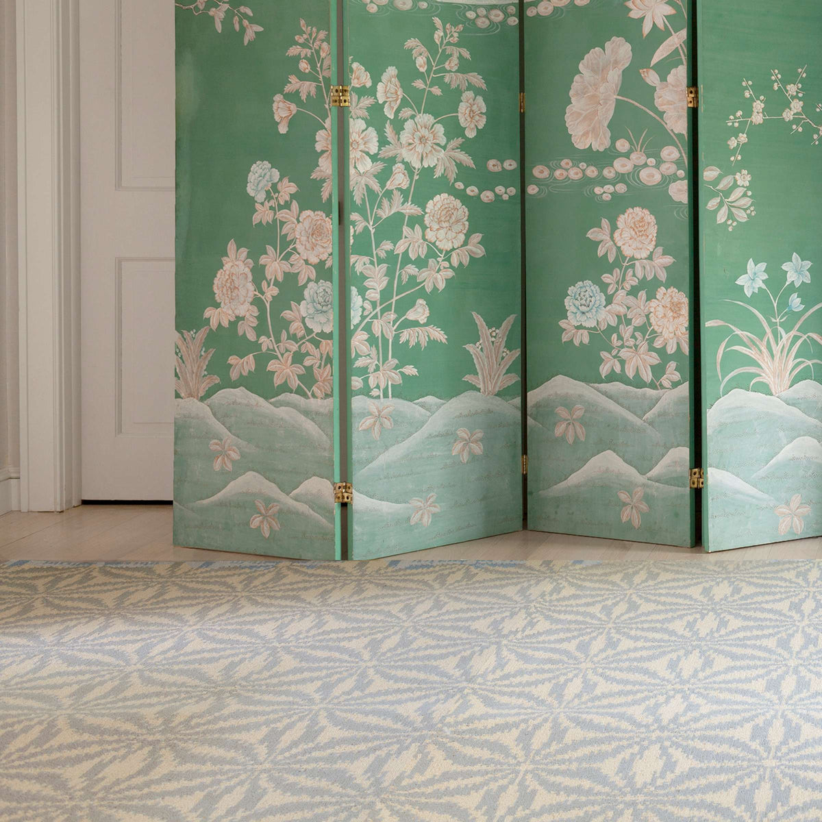Dash & Albert Aster Sky Micro Hooked Wool Rug | A Cottage in the City