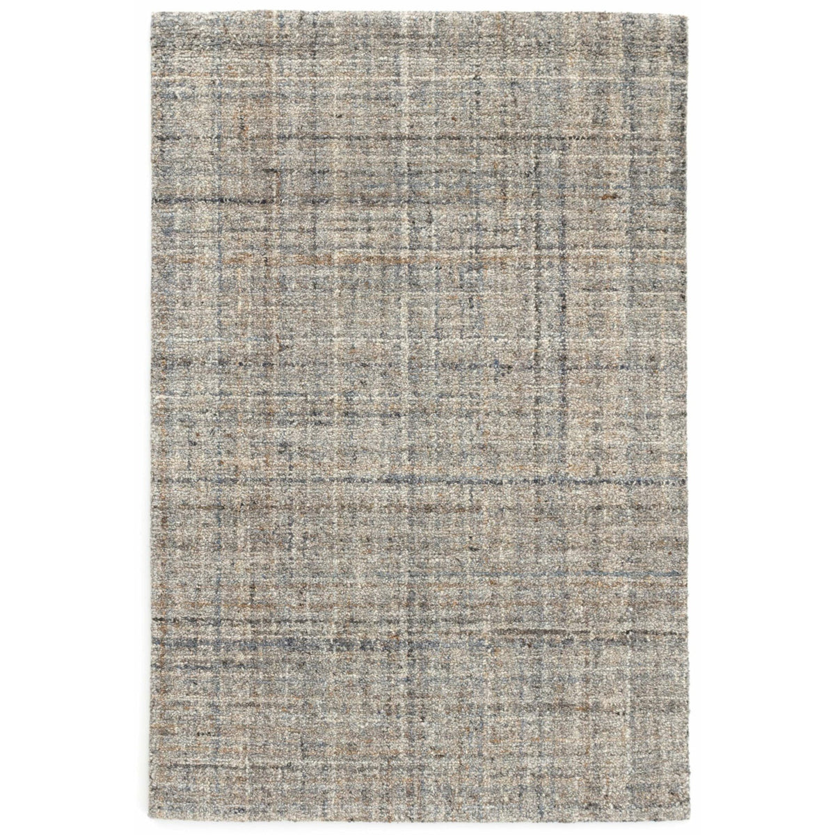 Dash &amp; Albert Harris Blue/Brown Micro Hooked Wool Rug