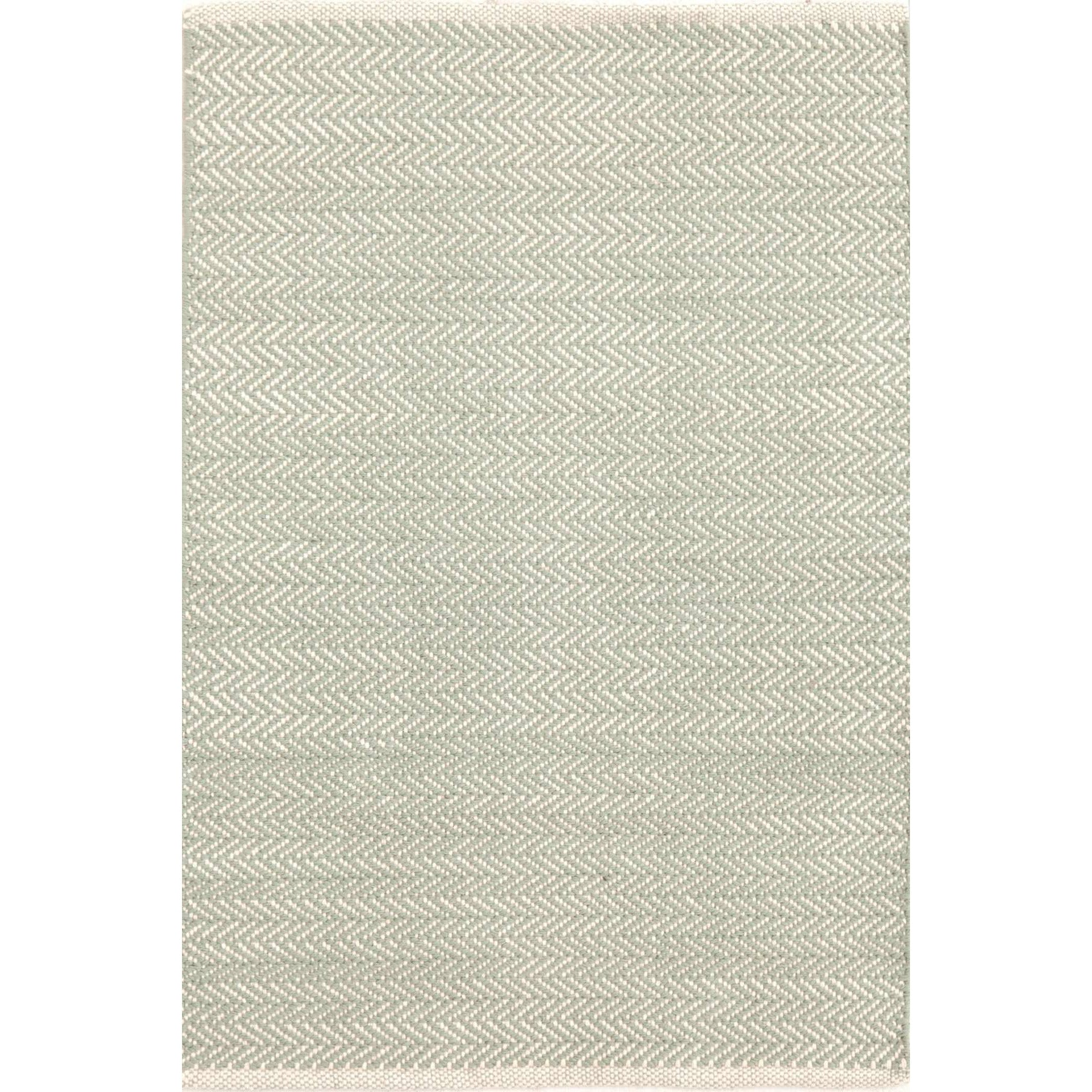Dash & Albert Herringbone Ocean Woven Cotton Rug
