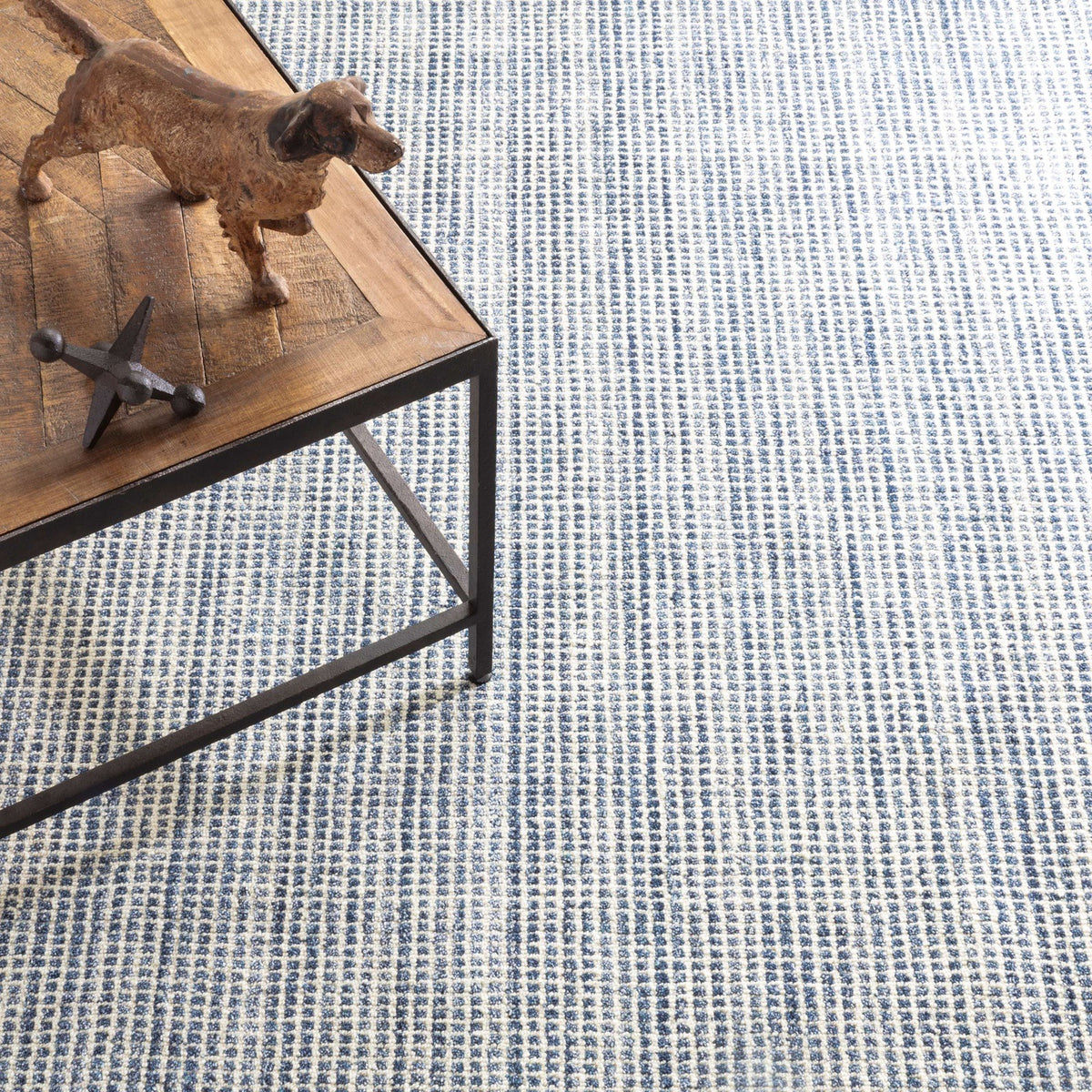 Dash & Albert Homer Blue Loom Knotted Wool/Viscose Rug A Cottage in the City
