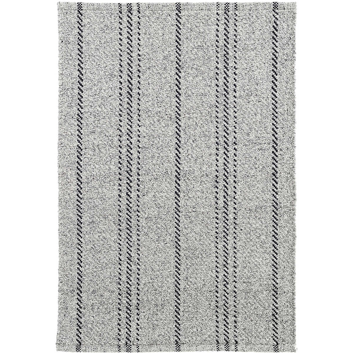 Dash & Albert Melange Stripe Grey/Black Indoor/Outdoor Rug