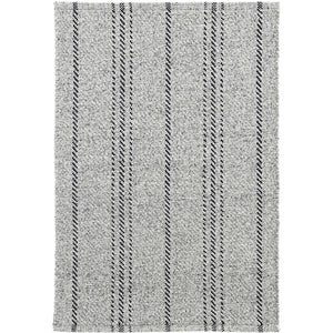 Dash & Albert Melange Stripe Grey/Black Indoor/Outdoor Rug