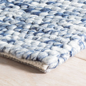 Dash & Albert Niels Navy Woven Wool/Viscose Rug