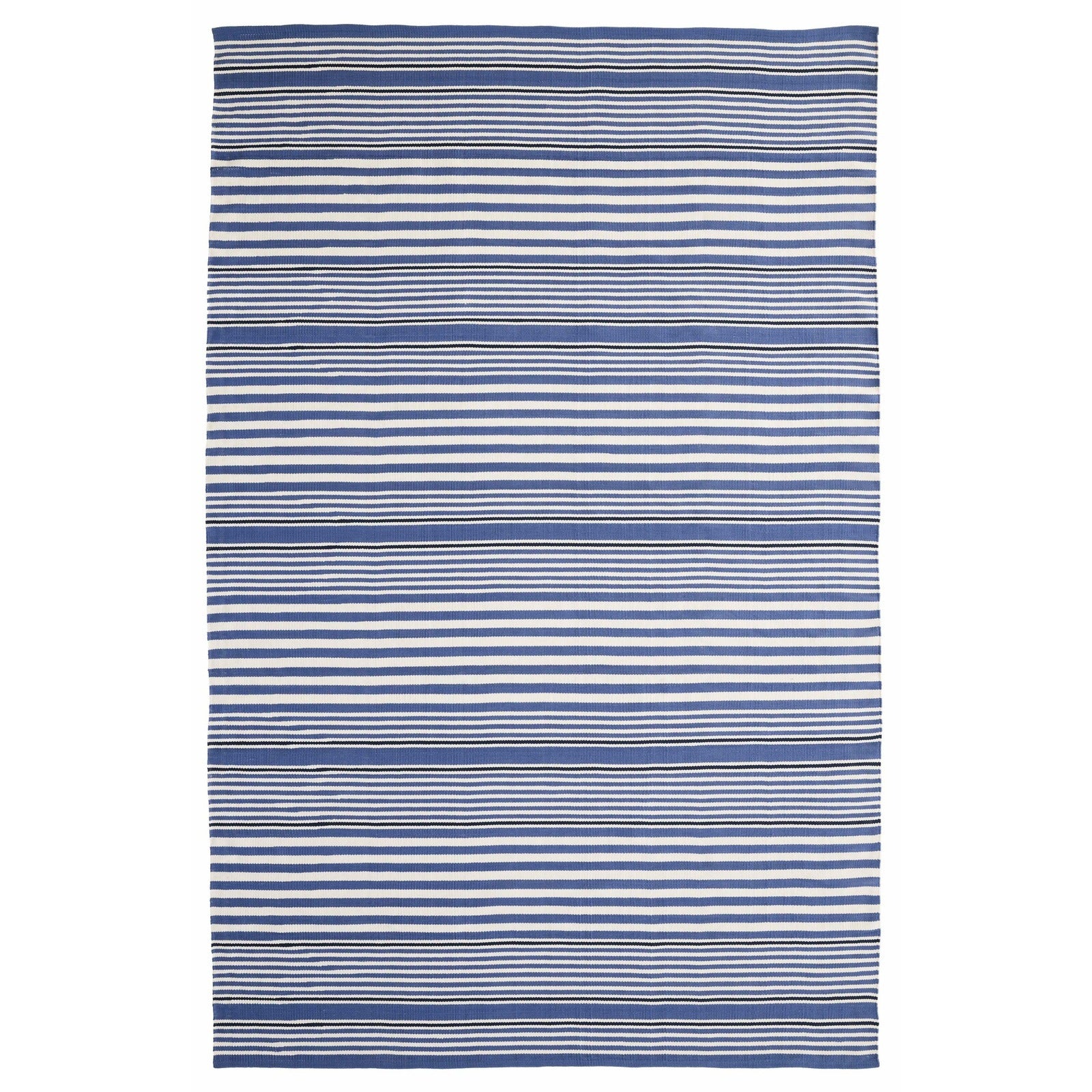 Dash & Albert Rugby Stripe Denim Indoor/Outdoor Rug A Cottage in the City