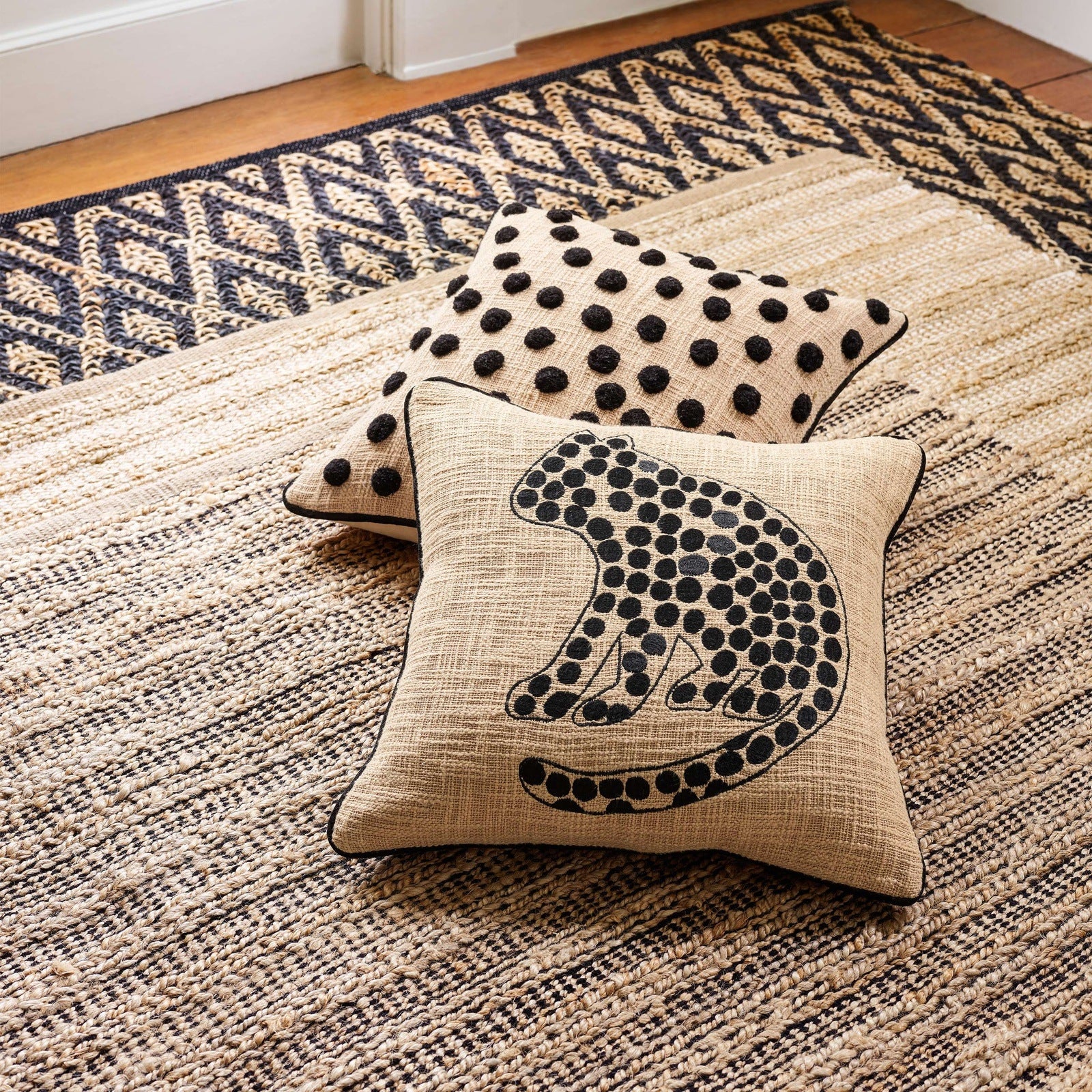 Dash & Albert Simba Black Woven Jute Rug - A Cottage in the City