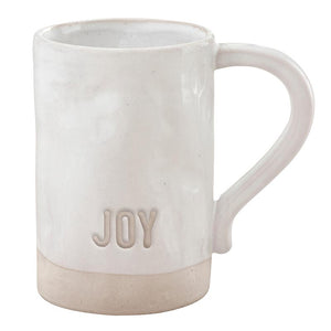 Debossed Ceramic Love & Joy Mug