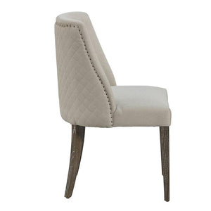 Diamond Quilted Linen Chair