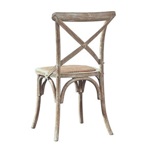 Driftwood Cross Back Wood Chair