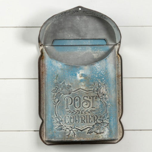 Embossed Blue Post Courier Mail Box