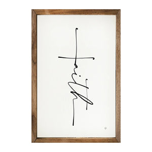Faith Cross Wood Framed Print