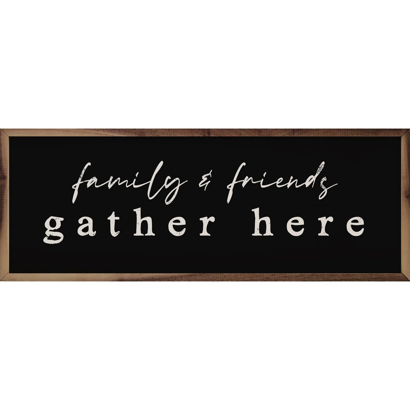 Family and Friends Gather Here Wood Framed Print