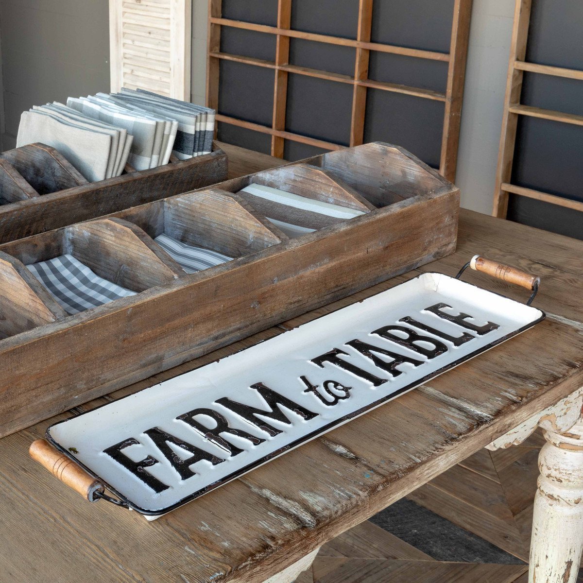 Farm To Table Metal Tray