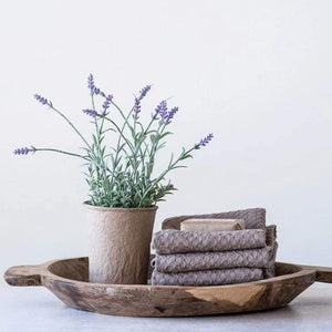 Faux Lavender In Paper Pot