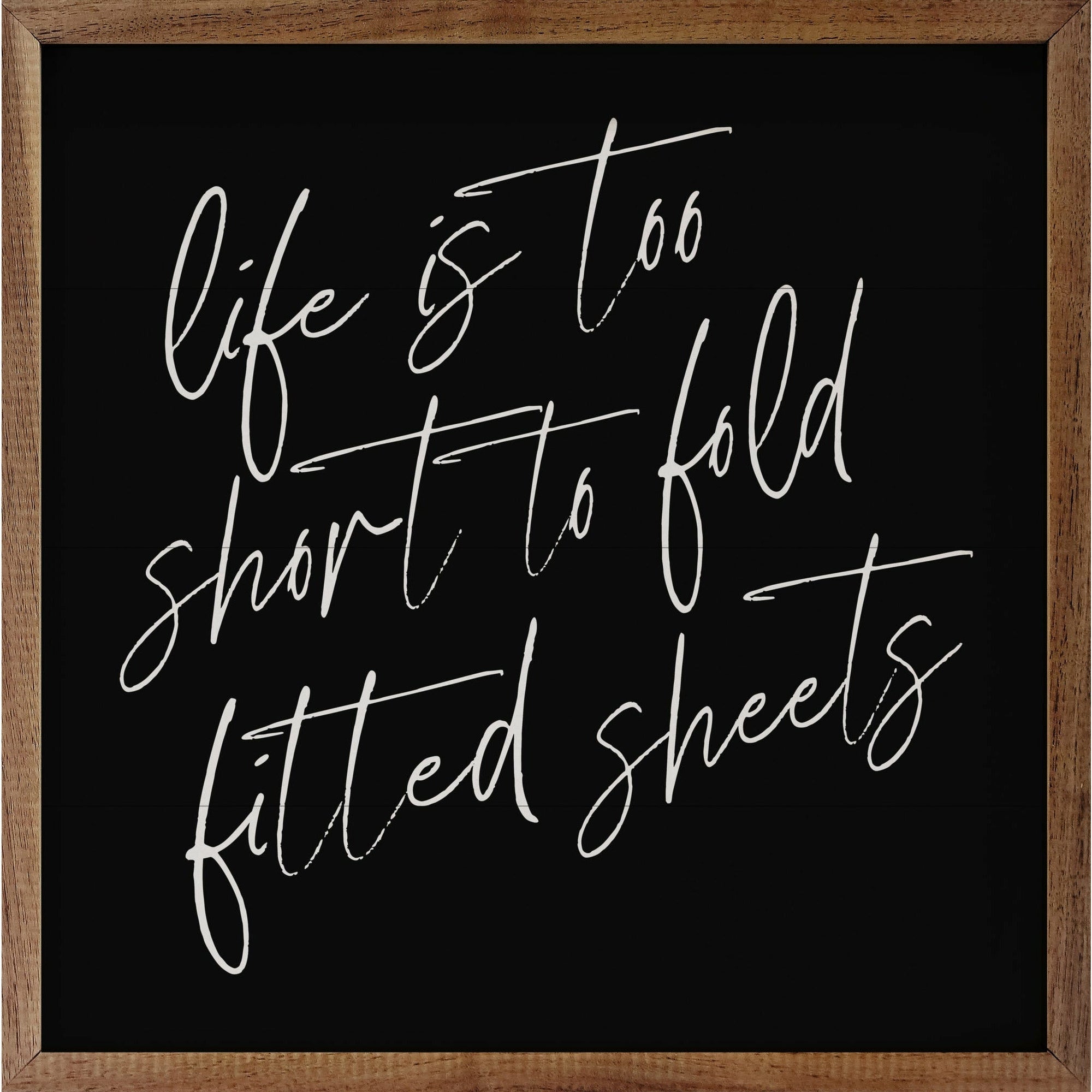 Fitted Sheets Wood Framed Print