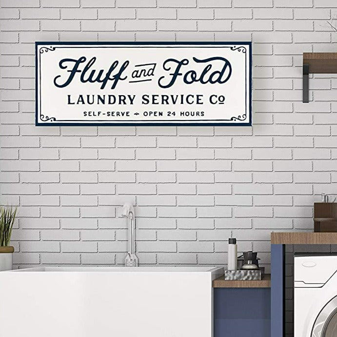Fluff And Fold Laundry Sign