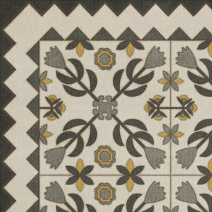 Folk Art Museum Floral Quilt A Field Of Cotton Vinyl Floor Cloth