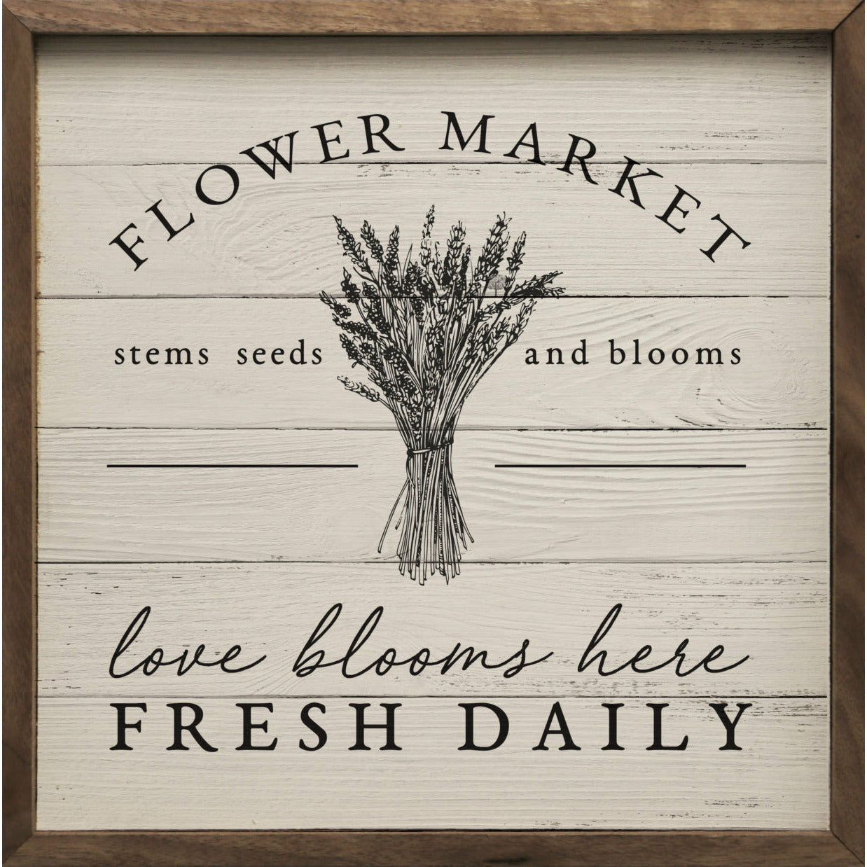 Fresh Flower Market Daily Wood Framed Print