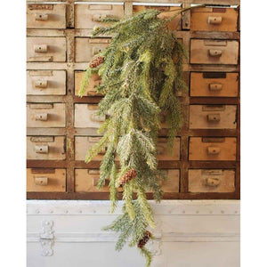 Frosted White Spruce Hanging Bush