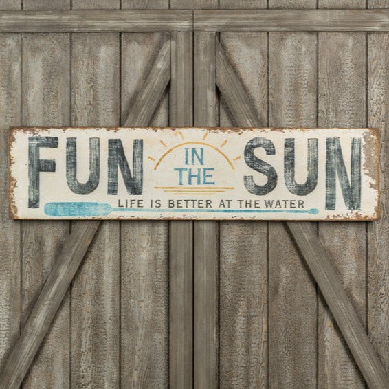 Fun In The Sun Large Metal Sign