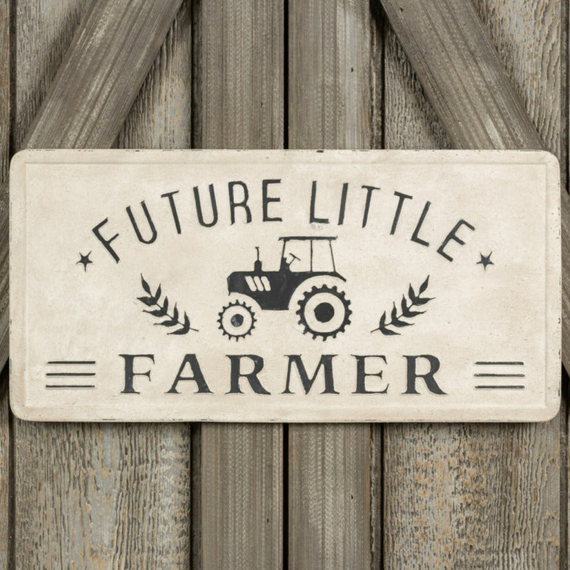 Future Little Farmer Metal Sign