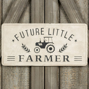 Future Little Farmer Metal Sign