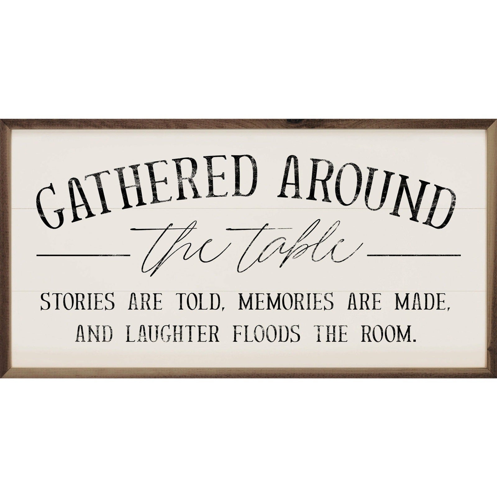 Gathered Round The Table Wood Framed Print