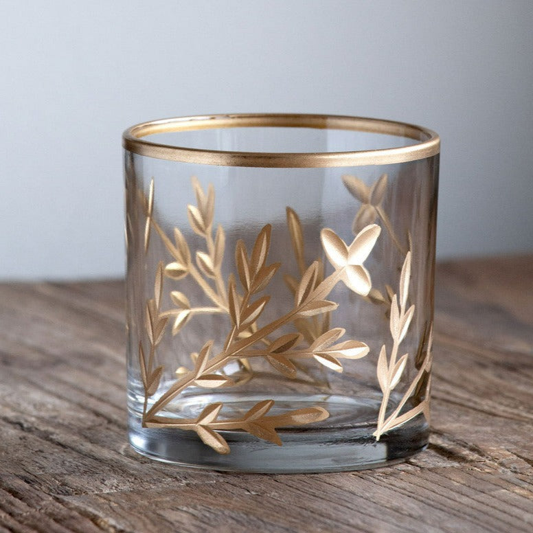 Gold Leaf Tealight Vase
