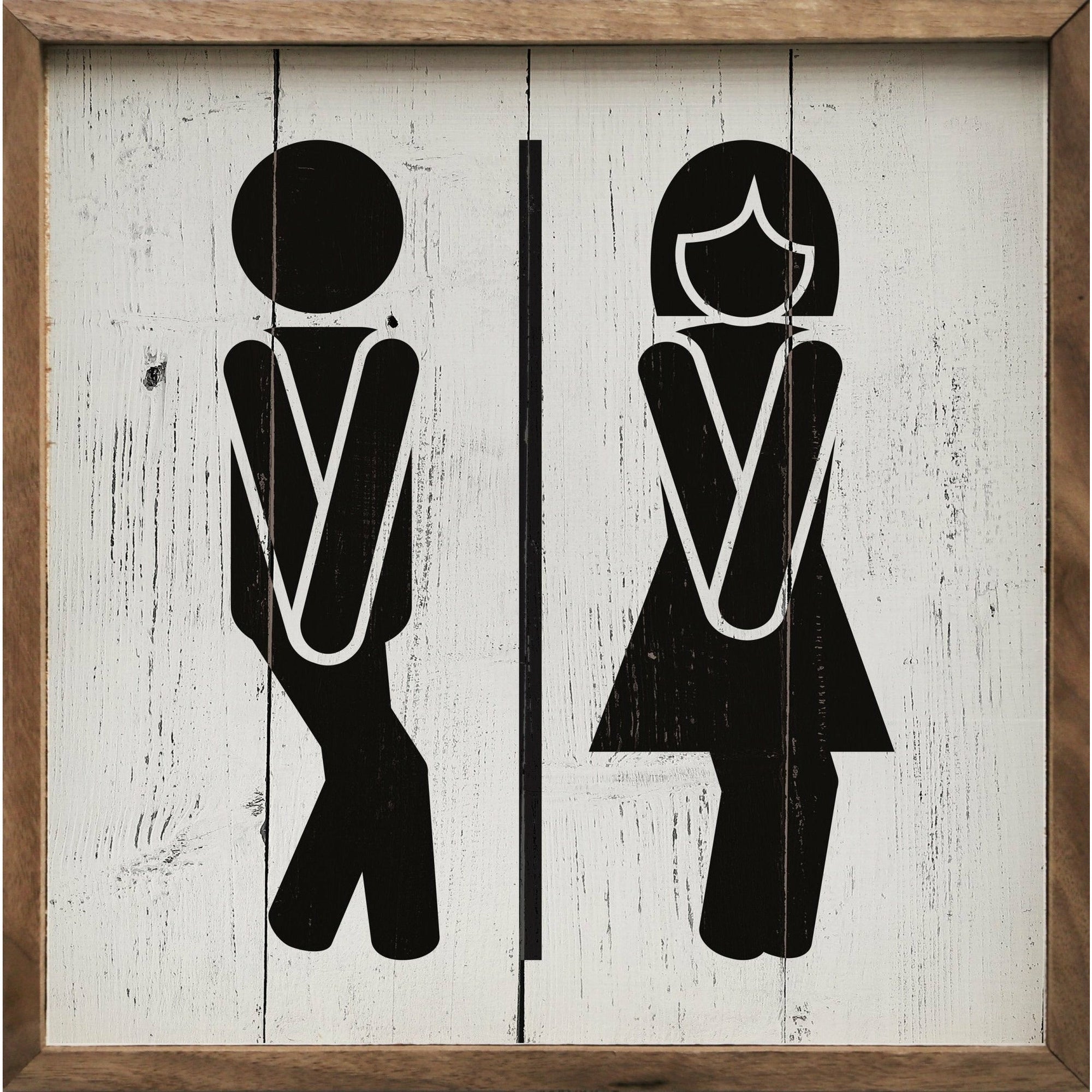 Gotta Go Restroom Sign Wood Framed Print