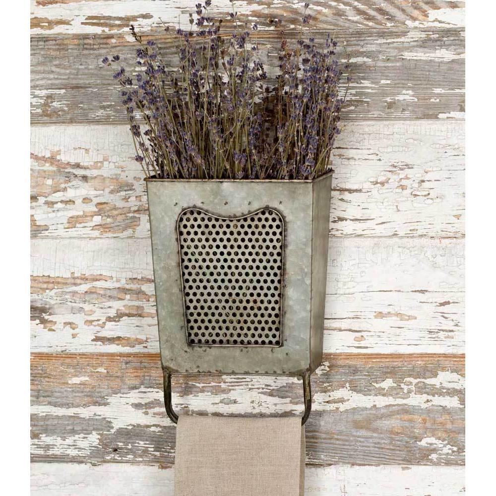 Grated Wall Bucket With Towel Bar