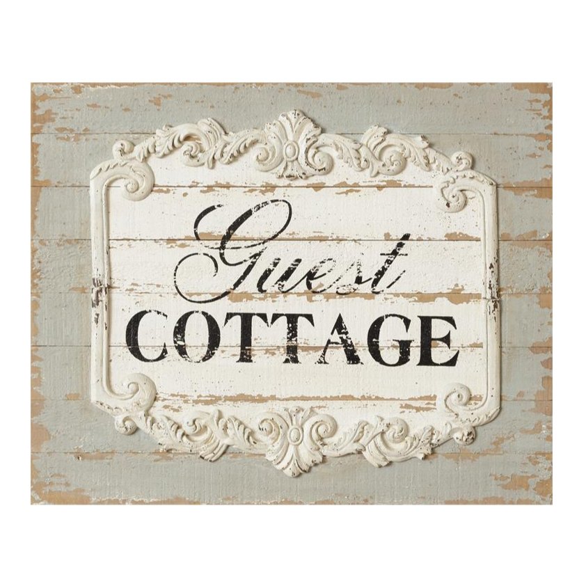 Guest Cottage Wood & Metal Sign