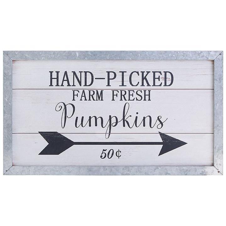 Hand Picked Pumpkins Wall Art Sign