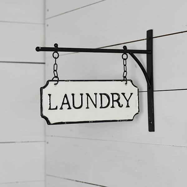 Hanging Metal Laundry Sign