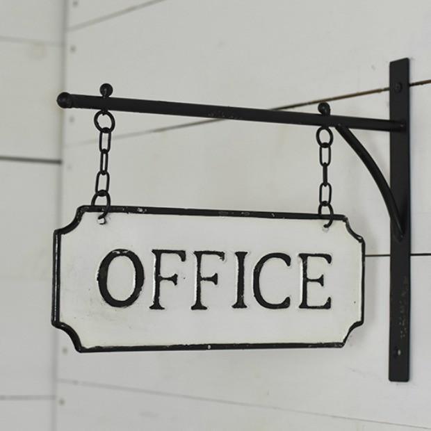 Hanging Metal Office Sign