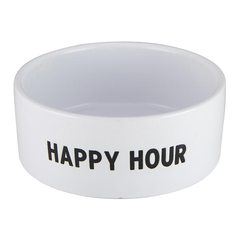 Happy Hour Ceramic Pet Bowl
