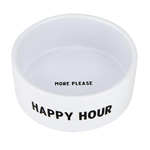 Happy Hour Ceramic Pet Bowl